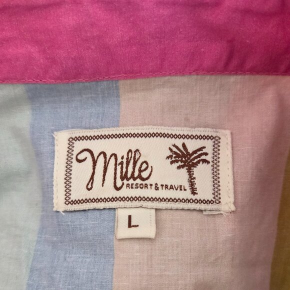 Mille Resort &Travel Victoria Ruffle Geometric Coquette Feminine Maxi Women L - Picture 2 of 7